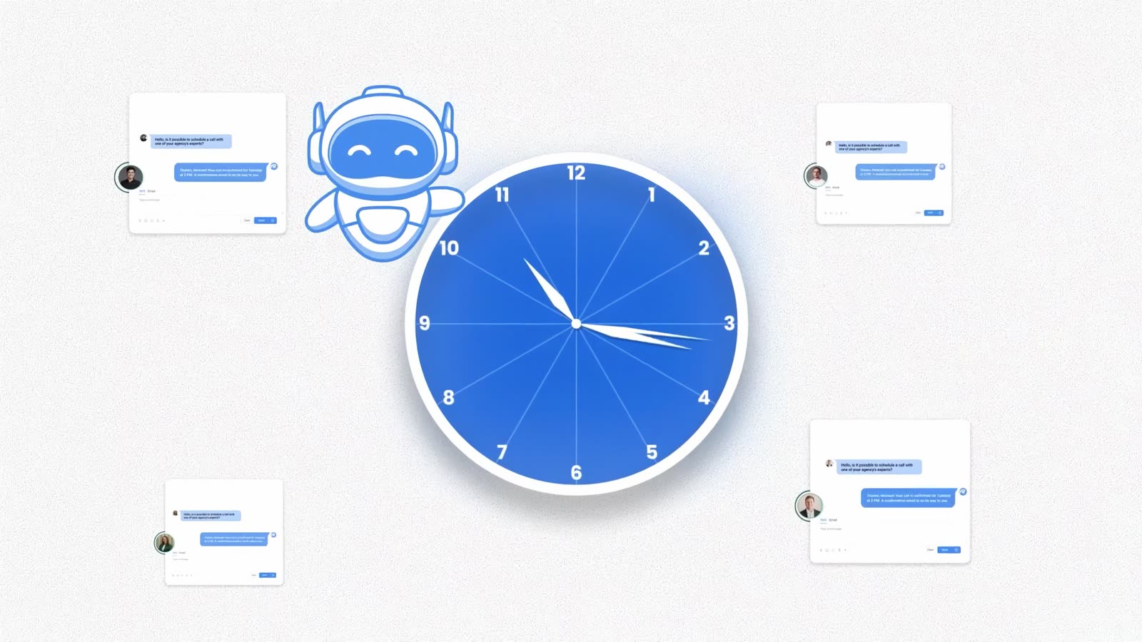 An AI assistant answering customer messages around the clock
